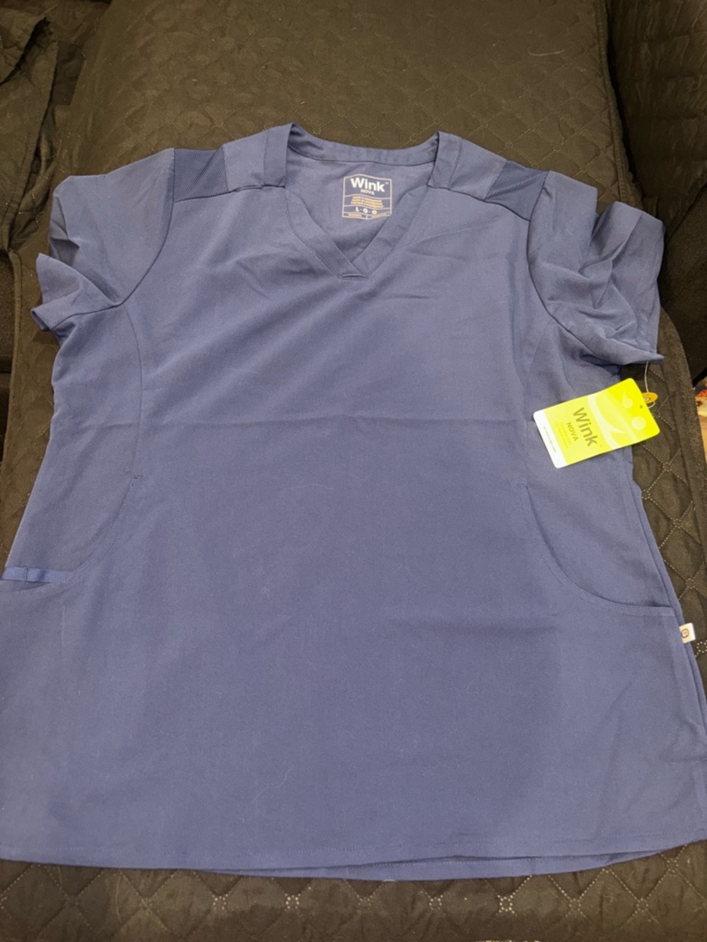 Wink Navy V-Neck Medical Scrub Top